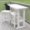 Highwood Usa Lehigh 3pc Counter Height Outdoor Patio Furniture Balcony Set AD-KITBALC1-WHE - alternate 2